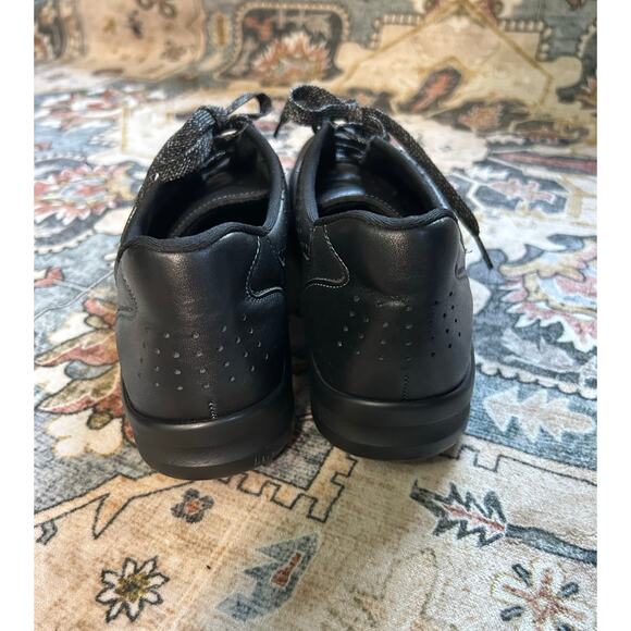 SAS Comfort Walking Shoes Black Leather slip on Supportive Sneakers - Picture 10 of 13
